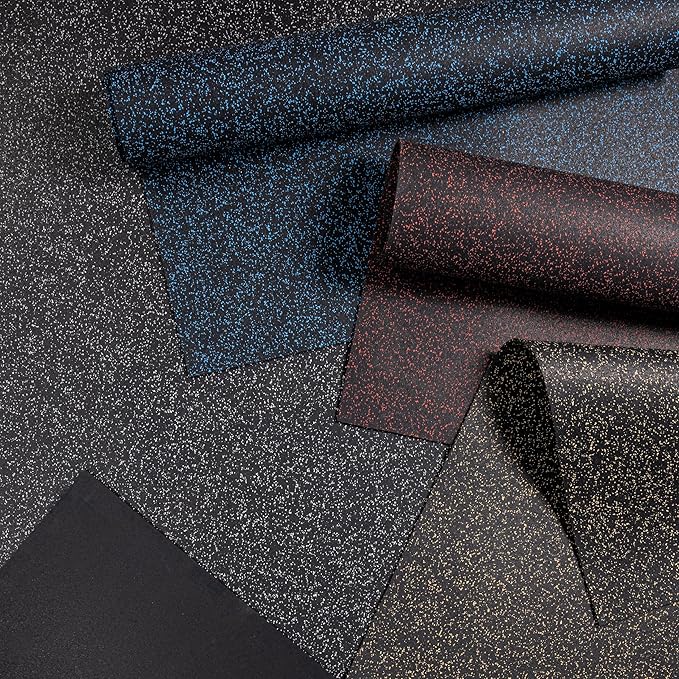 Playsafer Genaflex Rubber Gym Floor Mat, Heavy Duty Commercial Protective Gym Flooring Roll - 8mm Thick (10% Tan, 4' X 15')