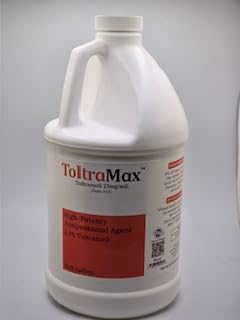 Toltrazuril 2.5% for Horses, Dogs, Cats, 1/2 Gallon, For Non-food chain animals, Chicken
