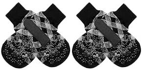 EXPAWLORER Anti Slip Dog Socks to Prevent Licking Paws, Dog Shoes for Hot Pavement, Dog Booties for Small Medium Large Senior Dogs, Traction Control Boots & Paw Protectors for Hardwood Floors