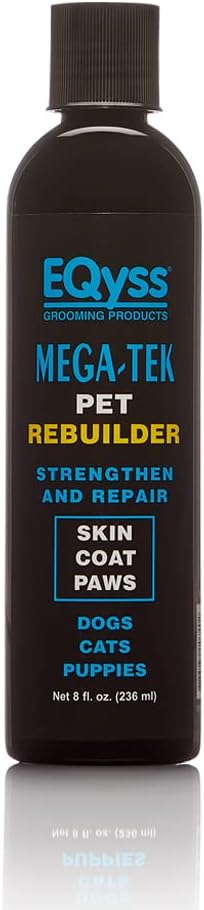 EQyss Mega-Tek Pet Rebuilder - Strengthen & Repair Dry Damaged Coat, Nose, Skin, Cracked Paw Pads - Safe for Dogs, Cats, & Puppies, pH Balanced (8 oz)