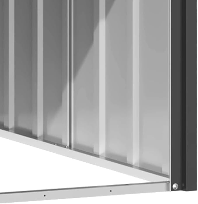 vidaXL Anthracite Dog House | Durable Galvanized Steel Construction | Outdoor Weather Resistant Roof | Open Entrance for Easy Access