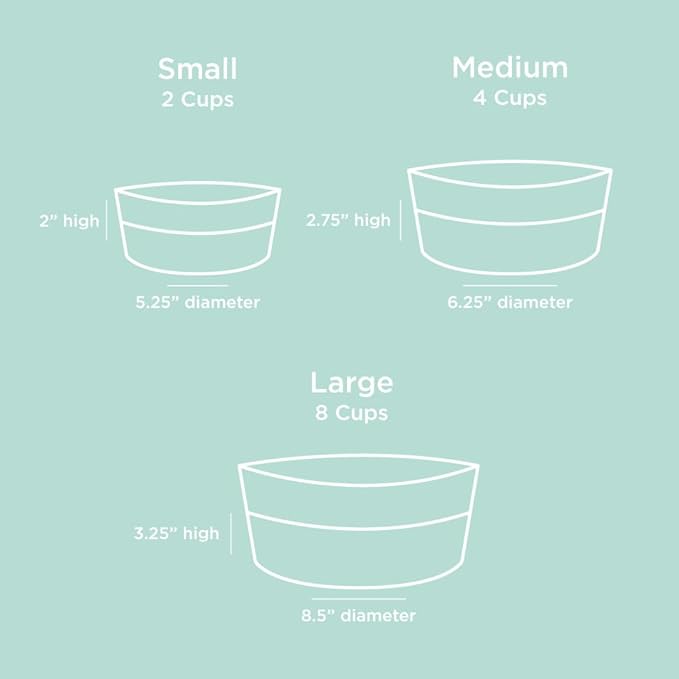 Waggo Dipper Ceramic Dog Bowl for Small and Large Breeds - Heavyweight and Durable Pet Food and Water Dish Crock, Dishwasher Safe, Modern (Vintage Grey, Large)