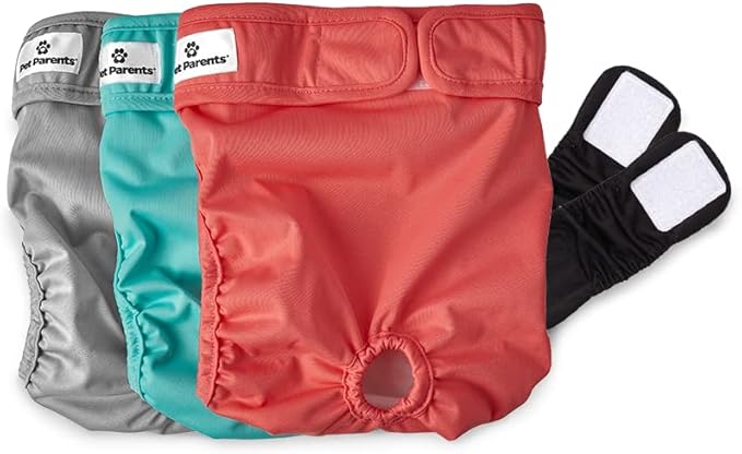 Pet Parents® Washable Dog Diapers (3pack) + Extendrs® of Durable Doggie Diapers, Premium Dog Diapers Female (Large, Southern Belle)