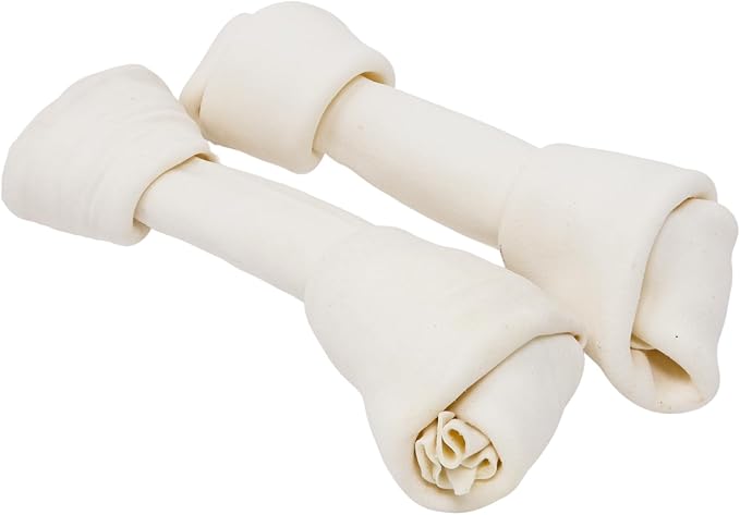 hotspot pets 10 Inch Large Rawhide Dog Bones - Made from Grass Fed Cows - Long Lasting Chews Great for Dental & Oral Care - Bones for Aggressive Chewers & Large Dogs (10 Inch - 2 Count)