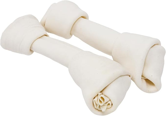 hotspot pets 10 Inch Large Rawhide Dog Bones - Made from Grass Fed Cows - Long Lasting Chews Great for Dental & Oral Care - Bones for Aggressive Chewers & Large Dogs (10 Inch - 2 Count)