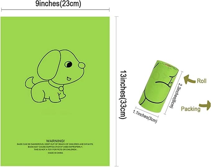 Petmolico Dog Poop Bag Holder Leash Attachment, Dog Waste Bag Dispenser Zippered Pouch, Fits Any Dog Leash, Includes Free Roll of Dog Bags, Poop Bag Dispenser - 2 Pack, Blue Dots