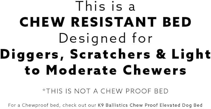 K9 Ballistics Tough Rectangle Pillow XL Dog Bed - Removable Cover, Washable, Durable & Water Resistant Dog Bed Made for X-Large Dogs 54"x38", Sandstone