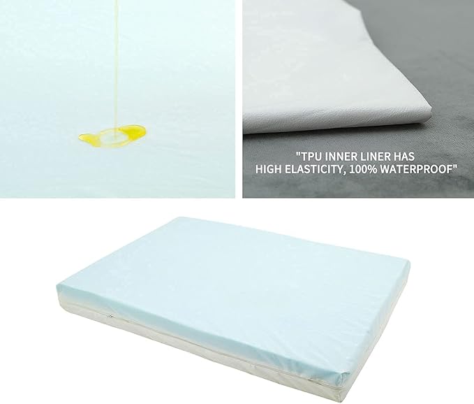 Orthopedic Memory Foam Dog Bed, Cooling Dog Beds for Extra Large Dogs -Waterproof Pet Bed for Crate with Removable Washable Cover, XL(41inch,90Lbs)