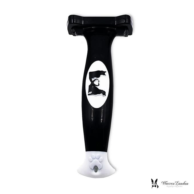 Warren London Deshedding Brush for Medium Dogs, Short Hair | 2.5″ Stainless Edge | Reduces Shedding Fast | Vet-Trusted Undercoat Tool With Comfort Grip