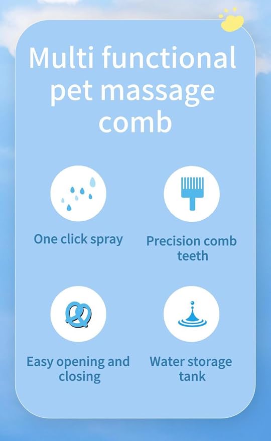 Pet Grooming Steam Brush, Pet Spray Hair Removal Comb, Anti-Static, Rechargeable, Comfortable Grip, for Dogs & Cats, Spray Hair Removal Comb, Steam Brush for Shedding & Grooming, Green