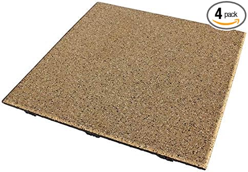 American Floor Mats - Extreme Rubber Gym Tiles - 1 Inch Thick Colorful Rubber Mats - Superior Shock and Sound Absorbing - Solid Black 4 Mat Pack (Covers 16 Sq Ft)