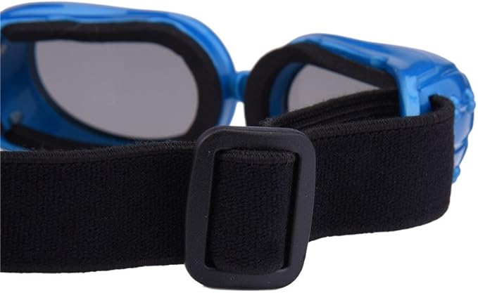 Outdoor Dog Sunglasses Anti-UV Eye Protection Goggles Waterproof Windproof Anti-Fog for Small Pet Puppy Cat (Blue)