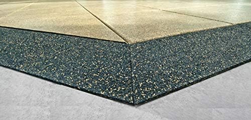 American Extreme Rubber Gym Mat - 1 Inch Thick Colorful Mats - Superior Shock & Sound Absorbing - 35% Red/Grey/White 100 Pack (Covers 400 Sq Ft)