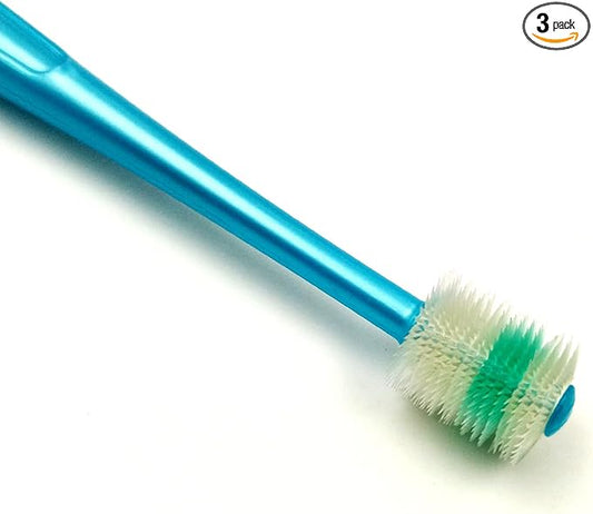 H&H Pets 360-Degree Bristle Toothbrush for Dogs and Cats - Super Soft Nylon bristles Tooth Brush, Puppy Supplies, Dog Brush Set, Pet Supplies Dog Grooming Kit Eco-Friendly (3-Count Pack)