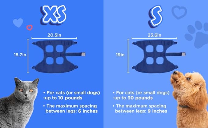 Pet Grooming Hammock for Cats & Small Dogs – Nail Clipping Kit with Sling, Clippers, File, Glove, Straps & Carabiners – Ideal for Trimming & Ear Cleaning – [S/XS] (Pink, Small)