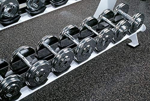 American Floor Mats 1/4in (7mm) Thick 10% Grey 4' x 7' Heavy Duty Rubber Rolls, Protective Exercise Mats, Home Gym Rubber Flooring