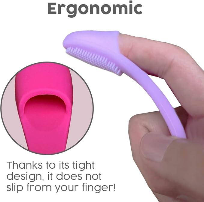 SIMENA Silicone Finger Brush for Dogs Teeth, Finger Tooth Brush for Cats, Puppy Toothbrush for Pet Dental Care, Finger Brush Suitable for Small Breeds, Puppies and Cats (Pack of 3)