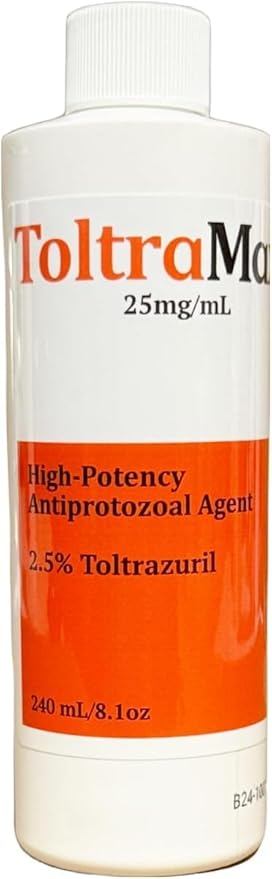 Toltrazuril 2.5% for Horses, Dogs, Cats, 240mL/8 Ounce, for Non-Food Chain Animals, Chicken