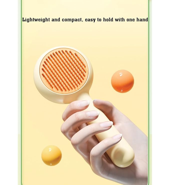 Pet Grooming Brush for Cats & Dogs –Cat Brushes for Indoor Cats,Grooming Brushes With Massage Function for Short & Long Hair, Removes Loose Fur & Undercoat – Self-Cleaning Slicker Brush- Green