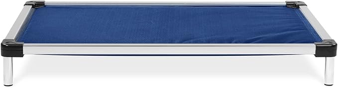 K9 Ballistics Chew Proof Armored Padded Dog Crate Bed, Virtually Indestructible, Legs Included (Blue Quartz, Large (41" L x 27" W x 5" H))