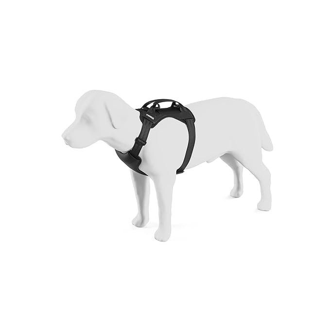 Thule Cappy Dog Harness L - Crash-Tested for Safety - Seatbelt passthrough - Adjustable & Easy to Clean - Padded Breathable mesh Panels - Leash Loop - Step-in Design