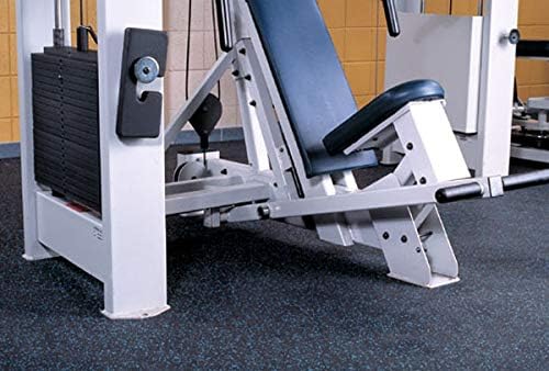 American Floor Mats 1/4in (7mm) Thick 10% Blue 4' x 20' Heavy Duty Rubber Rolls, Protective Exercise Mats, Home Gym Rubber Flooring