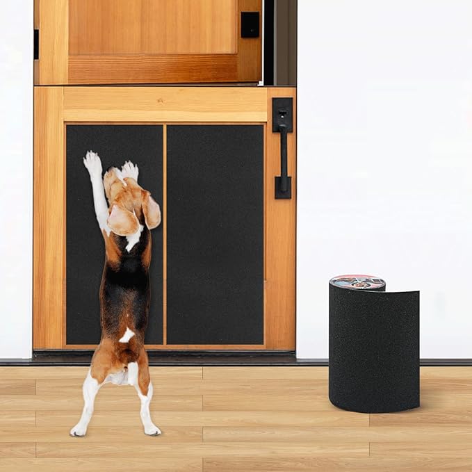 Pet Nail Self Adhesive Replacement Emery Paper Fits Most Dog Scratch Pad Cat Litter Box DIY on The Places Where Pets Like to Scratch Alternatives to Cat and Dog Nail Clippers (10in*13ft, Black)