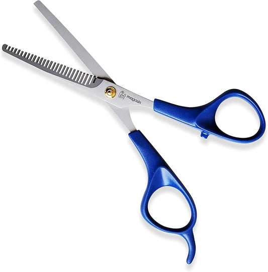 PET MAGASIN Dog Grooming Scissors Straight Thinning Blue Stainless Steel Professional Grooming Shears for Dogs and Pets