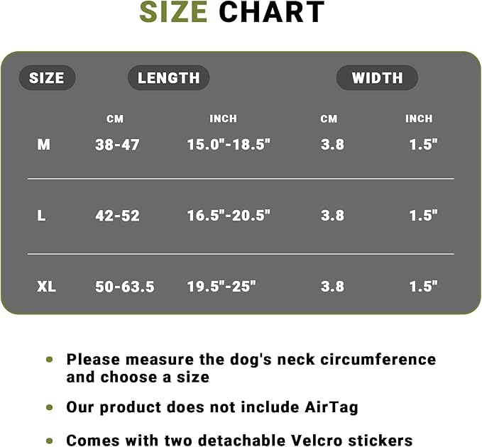 Tactical AirTag Dog Collar Leash Set - Heavy Duty, Adjustable GPS Collar Compatible with Apple AirTag, with Holder & Control Handle for Medium/Large Dogs [ Green, L ]