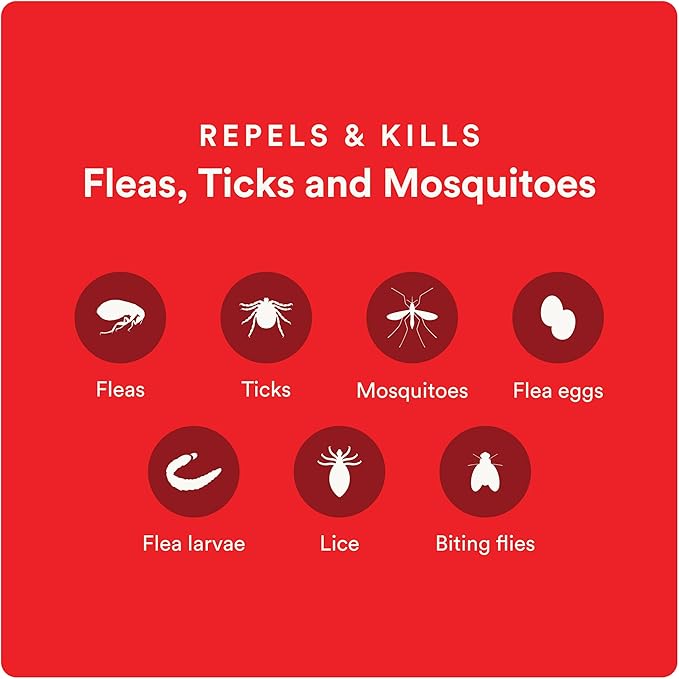 Ultra Flea And Tick Prevention For Dogs - Dog and Puppy Treatment and Control - Mosquito Repellent - Small, Fast Acting Waterproof Topical Drops, 4 Month Supply