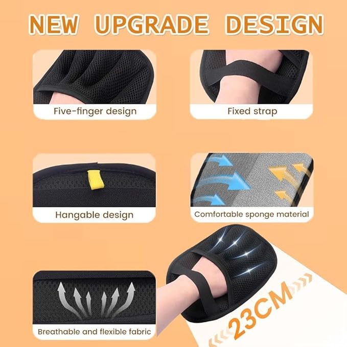 Pet Hair Remover Glove, 2025 New Pet Hair Removal Glove, Upgrade Efficient Grooming Gloves for Pet Hair, Reusable Cat Dog Grooming Gloves Pet Hair, Remover Electrostatic Gloves, for Cats & Dogs