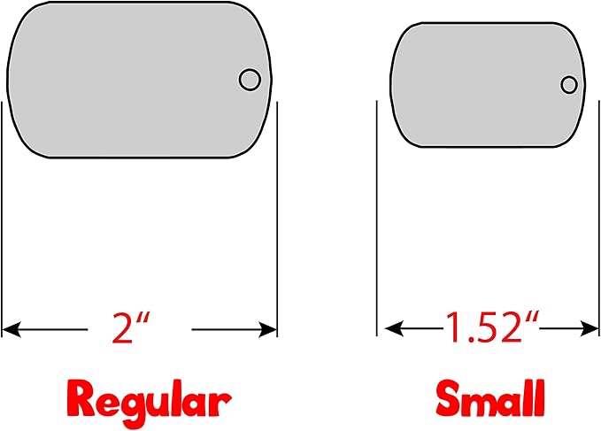 Personalized Dog Tag with 5 Lines of Custom Deep Engraved Durable Stainless Steel Pet ID Name Tag Designer Small Size Rectangle