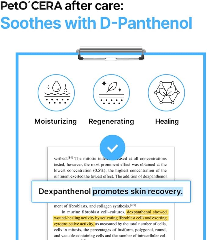 PetO'Cera Mist Spray, Floral Scent - Anti-Itch & Dandruff Treatment for Dogs & Cats, Hydrating Grooming Supplies Mist with Ceramide, Soothing Relief for Sensitive & Dry Skin 5.07 fl oz/150ml