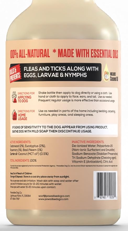 Shoo! Flea & Tick Spray for Dogs and Home | Plant Based, Natural Oils, Chemical Free Formula | Kills, Repels, Prevents | 16 oz (Woodland Harmony)