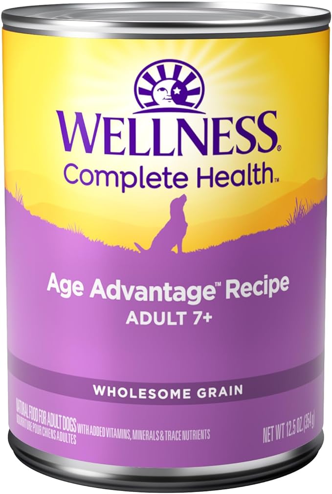 Wellness Complete Health Natural Wet Canned Dog Food, Age Advantage Chicken & Sweet Potato, 12.5-Ounce Can (Pack of 12)