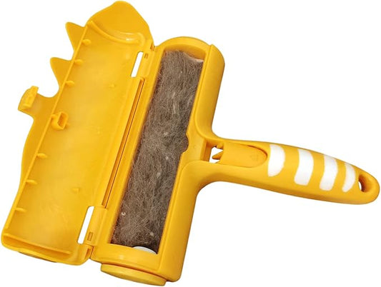 Pet Hair Remover Roller - Lint Roller for pet Hair - Self Cleaning Dog & Cat Hair Remover - Remove Dog, Cat Hair from Furniture, Carpets, Bedding, Clothing and More. Orange