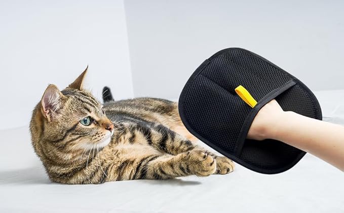 Pet Hair Removal Glove for Cats & Dogs, Upgrade Efficient Grooming Gloves for Pet Hair, Electrostatic Pet Hair Remover for Hair Removal, Reusable Pet Hair Remover Glove (4pcs)