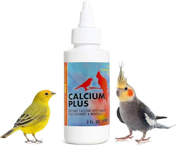 Morning Bird Calcium Plus Liquid Supplement for Birds - Liquid Calcium Formula with Magnesium and Vitamin D3 Calcium Supplement for All Birds – 2 Fl Oz