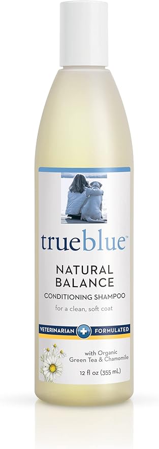 TrueBlue Natural Balance Conditioning Dog Shampoo with Green Tea & Chamomile - Cleansing Wash, Deodorizing, Moisturizing – Toxin Free, Natural Botanical Blend – Tearless Cleaner – 12 Fl. Oz.