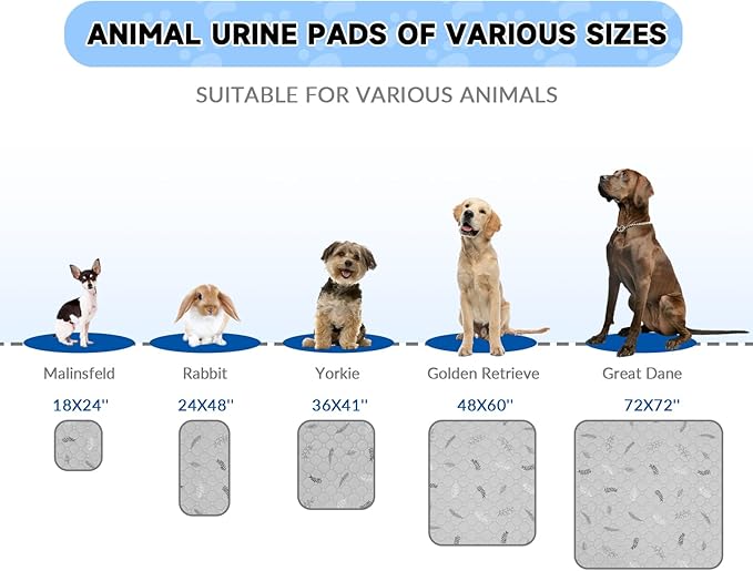 Sunheir Washable Pee Pads for Dogs 2-Pack Reusable Puppy Pads Pet Training Pads, Waterproof Dog Pee Pads for Crate, Whelping Pad, Non-Slip Protects Against Urine Leakage (Leaves - Deep Grey, 31x36)