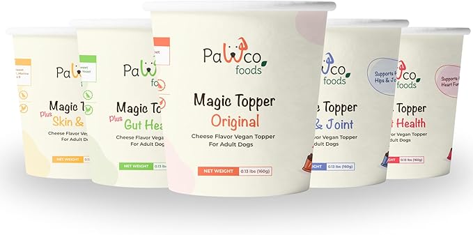 PawCo Magic Topper Heart Health - Dog Food Topper with Taurine, Grain-Free Meal Enhancer for Energy Support, 160g