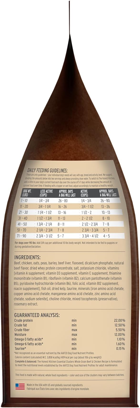 The Honest Kitchen Essential Clusters Dog Whole Grain Beef & Chicken 5 lb Bag