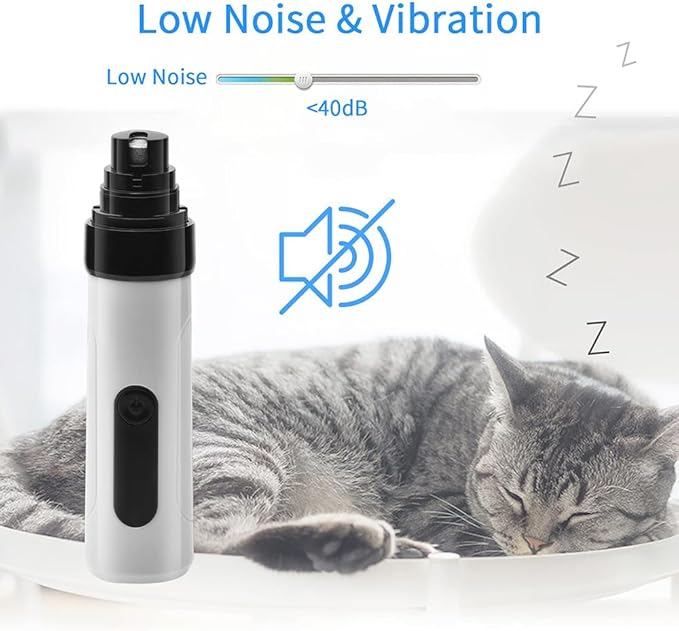 Silent Groom Pro,Silent Groom Pro Nail Grinder,2025 New Silent Groom Pro for Dogs and Cats, Nail Trimmer with Quick USB Charge(1pc)