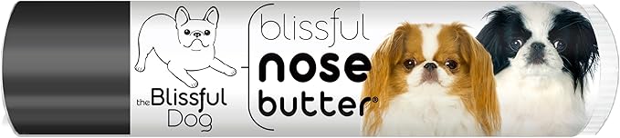 The Blissful Dog Japanese Chin Nose Butter for Dry, Cracked Skin, Lick-Safe Dog Nose Balm with Moisturizing Shea Butter, Almond, Olive, and Essential Oils, Pet Supplies, Uncented, 0.15 oz.