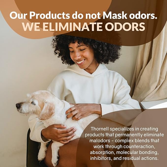 THORNELL Dog Odor-Off Pet Odor Eliminator Spray Bottle – Ready to Use Dog Carpet Cleaner – Dog Urine Carpet Cleaner for Home, Glandular Secretions, Feces Odors (22 Fl Oz)