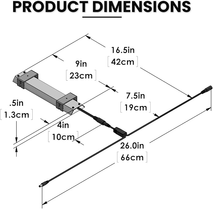 HappyBird Lightning (A Divison of M&M Cage) 8" LED linkable Light bar Without Power Source for Multiple Bird Breeder Cages, Full Spectrum LED. Will NOT Run ON ITS OWN (Single)