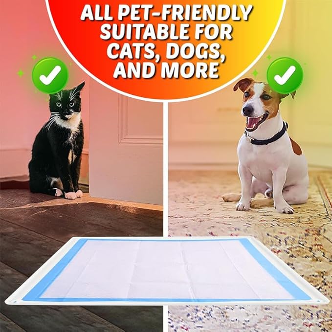 TidyFriend Dog Pee Pad Holder Tray Fits for 30” x 36” Pee Pads with Corner Lock Holes, Raised Edges, Non-Spill, Easy to Clean Silicone Dog Potty Tray Holder, For Indoor Floor Protection (White)