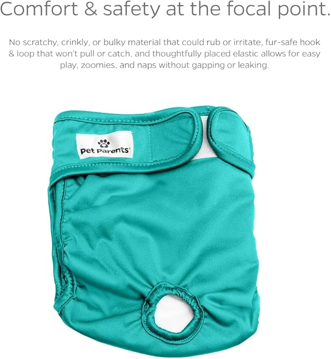 Pet Parents® Washable Dog Diapers (3pack) + Extendrs® of Durable Doggie Diapers, Premium Dog Diapers Female (Medium, Southern Belle)