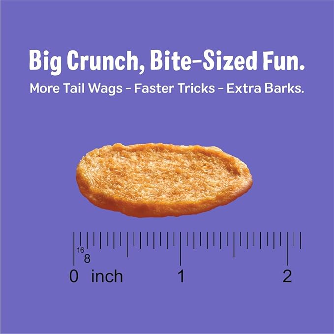 Three Dog Bakery Bark’N Crunch! Chicken Chips, Crunchy Treats for Dogs, Single Ingredient, High Protein Snacks, No Artificial Flavors or Colors, Made in The USA, 8 oz