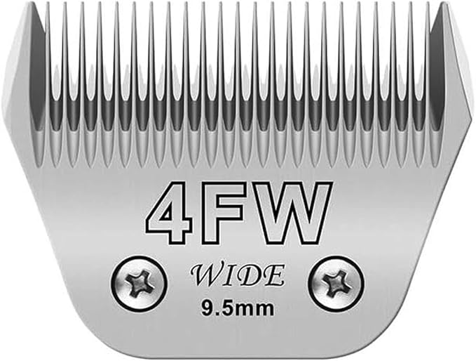 Wide Blades for Dog Grooming Blades Compatible with Andis Dog Clippers,4FW Dog Clipper Blades Compatible with Oster A5,Wahl km10 Dog Clippers for Horse Dog Cat Animals,Stainless-Steel Blade Sharp
